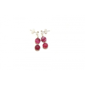 Pink Agate Drop Earrings